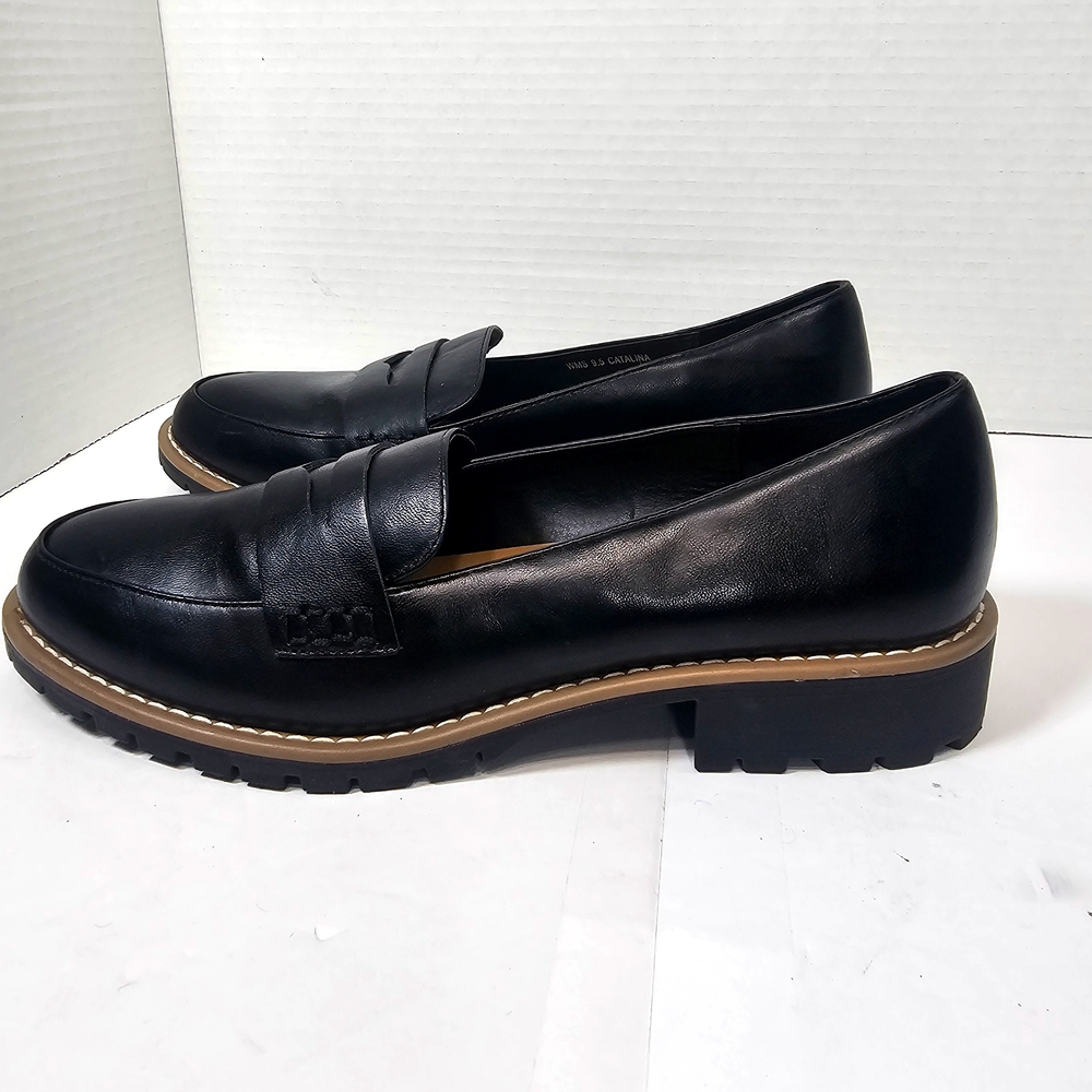 DV by Dolce Vita Shoes Black Loafers with Brown Sole Womens - Picture 2 of 8